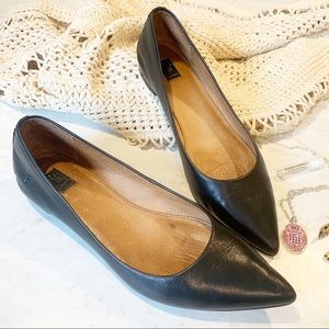 Frye Sienna Black Ballet Flat Shoe
